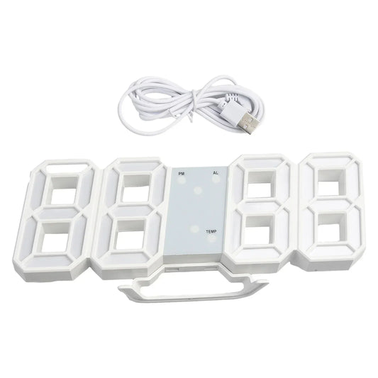 Glowdigit™ 3D LED Wall Clock – Modern Time, Bold Style