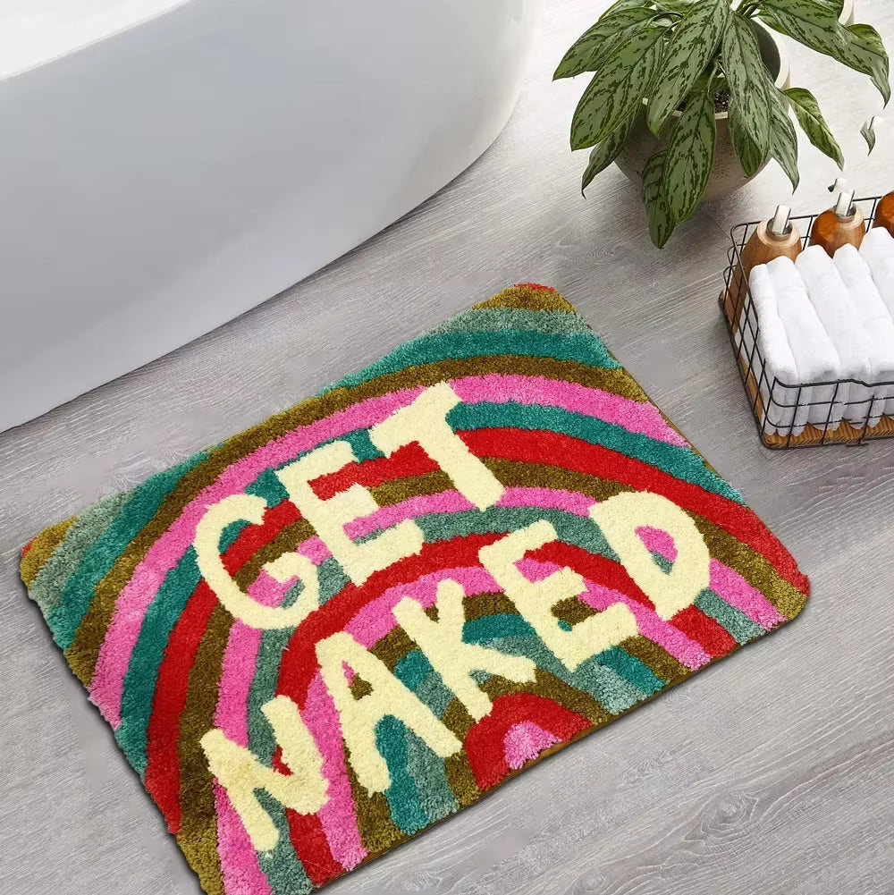 Colorpop™ Rainbow Tufted Bath Mat – Soft, Absorbent Accent Rug for Bathroom, Entryway, or Living Room