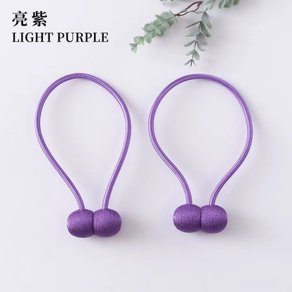 Elegant Magnetic Curtain Tiebacks – 2-Pack Decorative Polyester Buckle Clips for Effortless Style and Hold