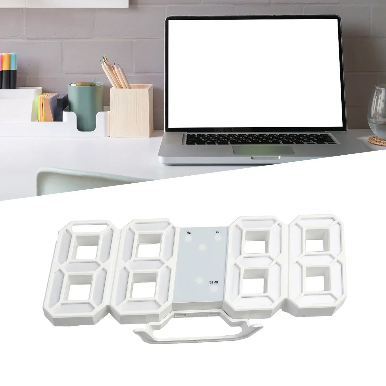 Glowdigit™ 3D LED Wall Clock – Modern Time, Bold Style