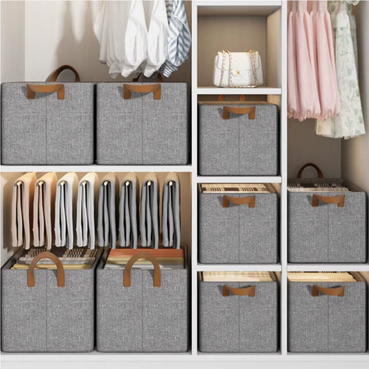 Foldable clothes storage box with drawer organizer - wardrobe closet organizer for bedroom
