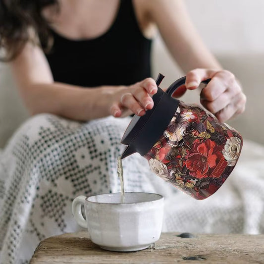 Vintage thermal insulation tea and coffee pot - stainless steel carafe to keep drinks hot
Style