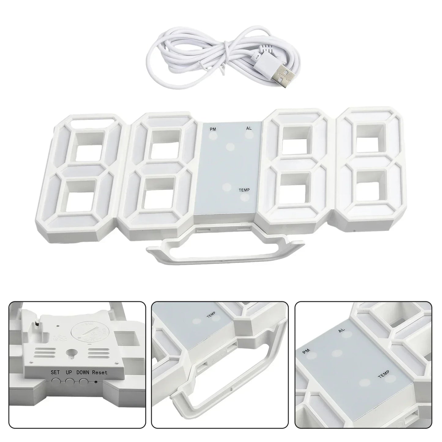 Glowdigit™ 3D LED Wall Clock – Modern Time, Bold Style